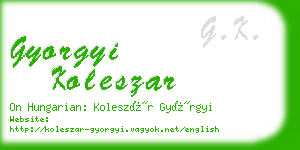 gyorgyi koleszar business card